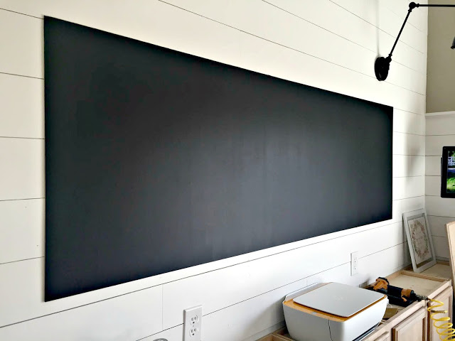 Finished painted chalkboard