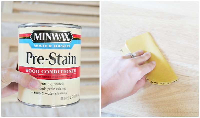 Wood conditioner and sanding