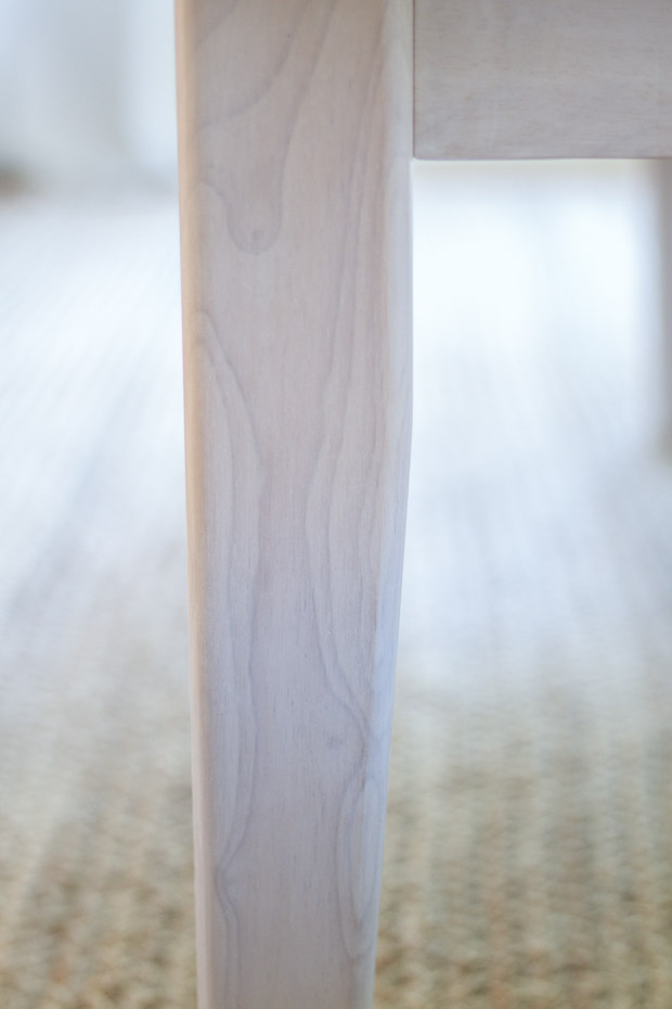 Wood grain showing