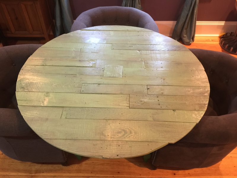 Finished pallet table