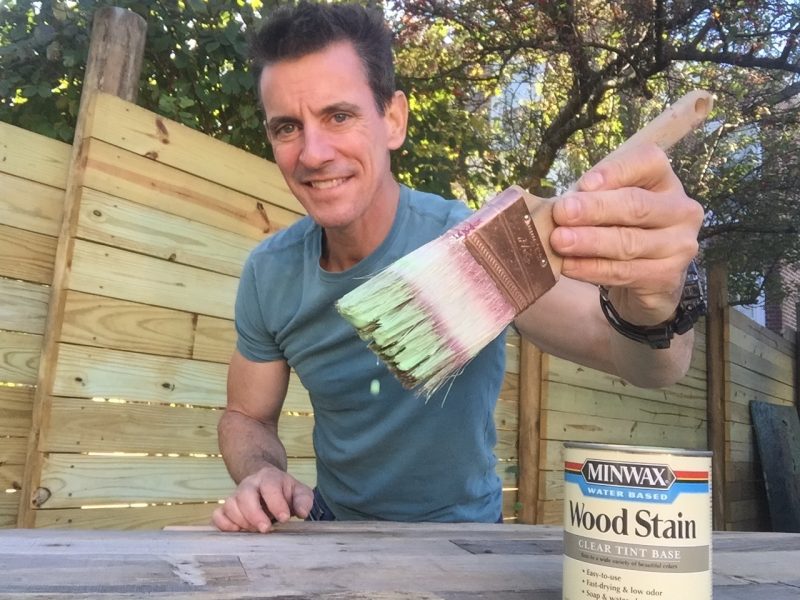 Staining with Minwax in Antique Jade