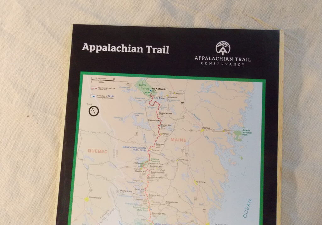 Appalachian trail map print ready for wood framing