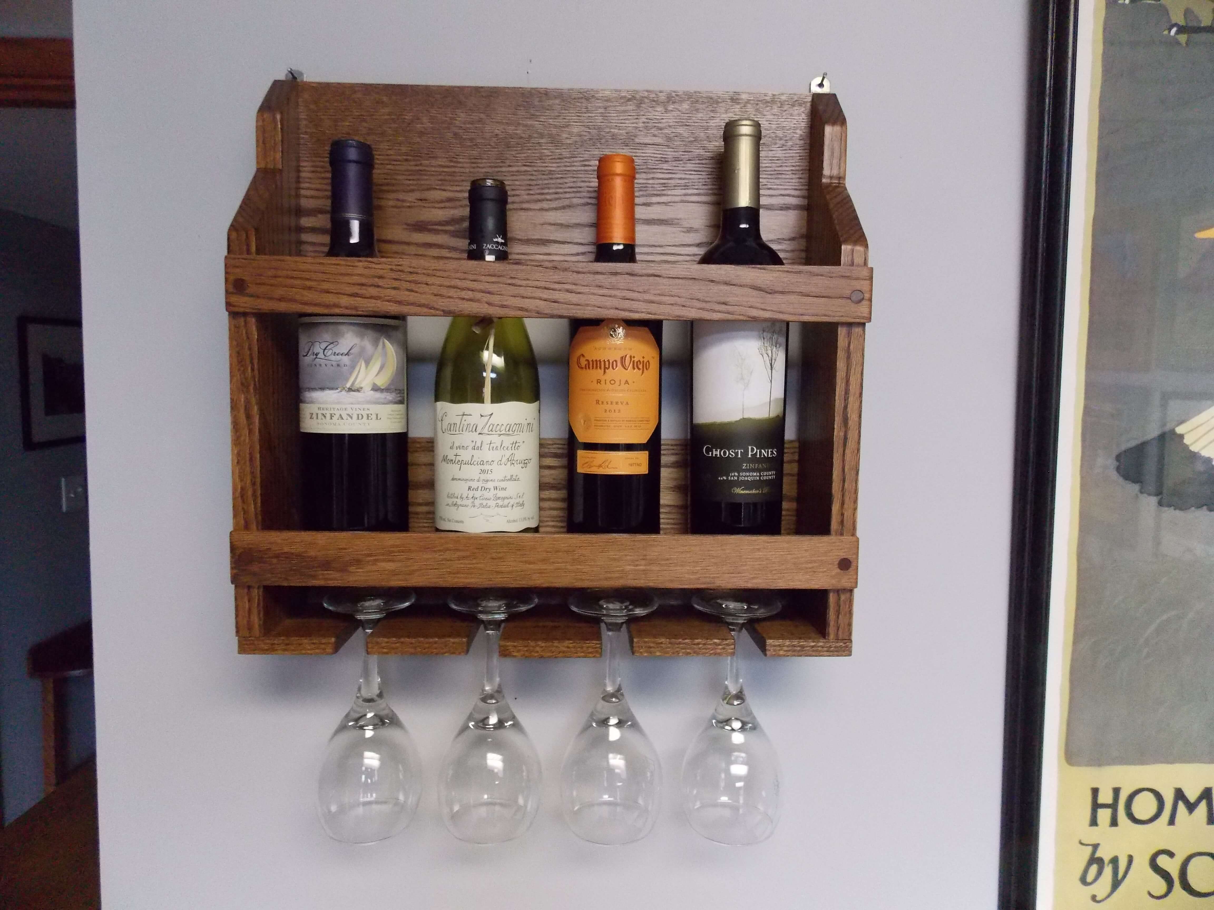 Completed wooden wine rack is read to install in your home