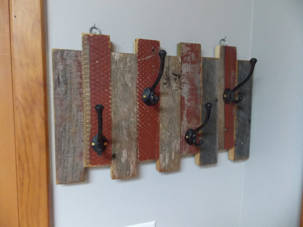 Coat Rack Made from Reclaimed Wood