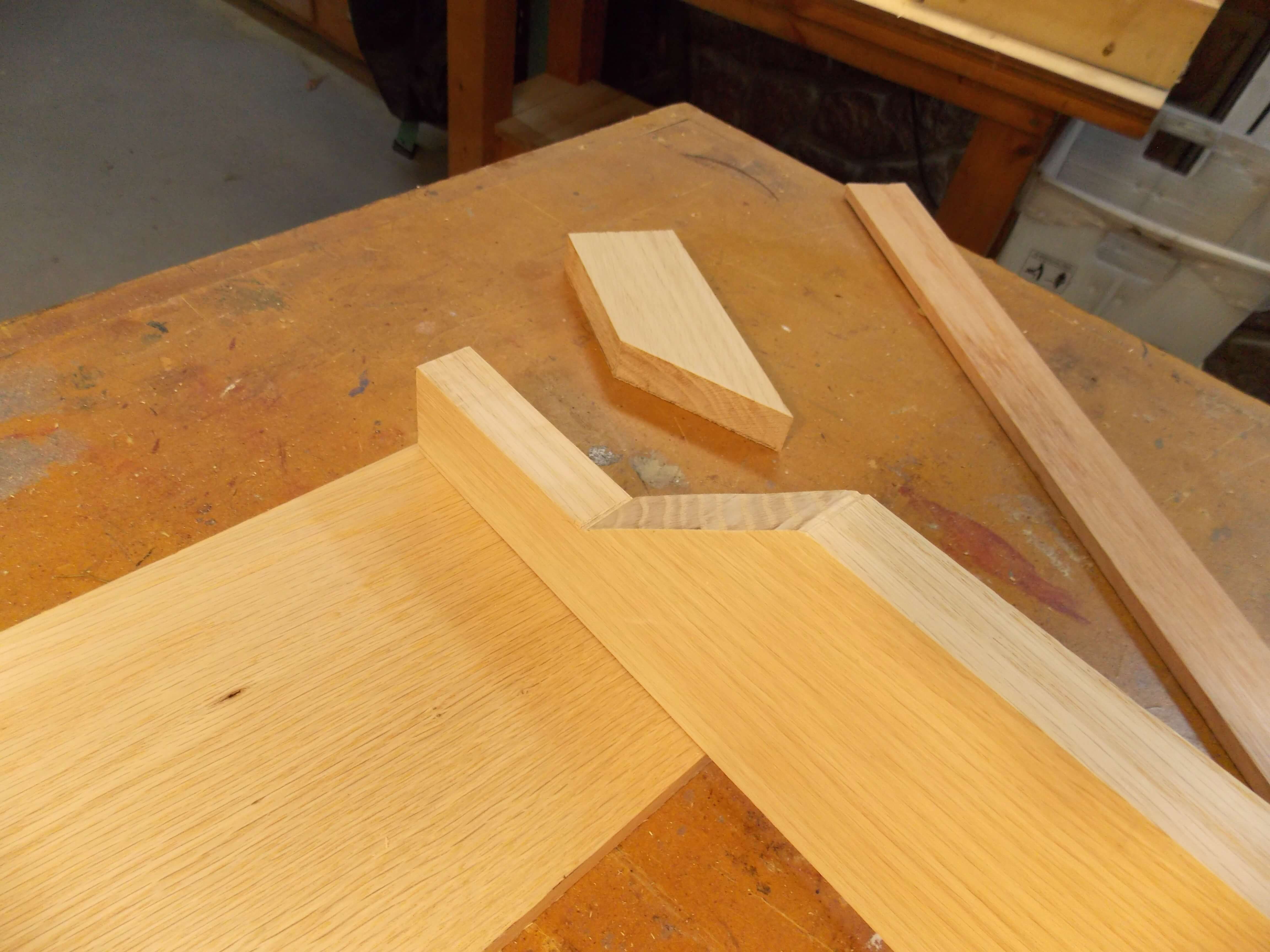 Taper the corners of your wood pieces for an Arts and Crafts style look