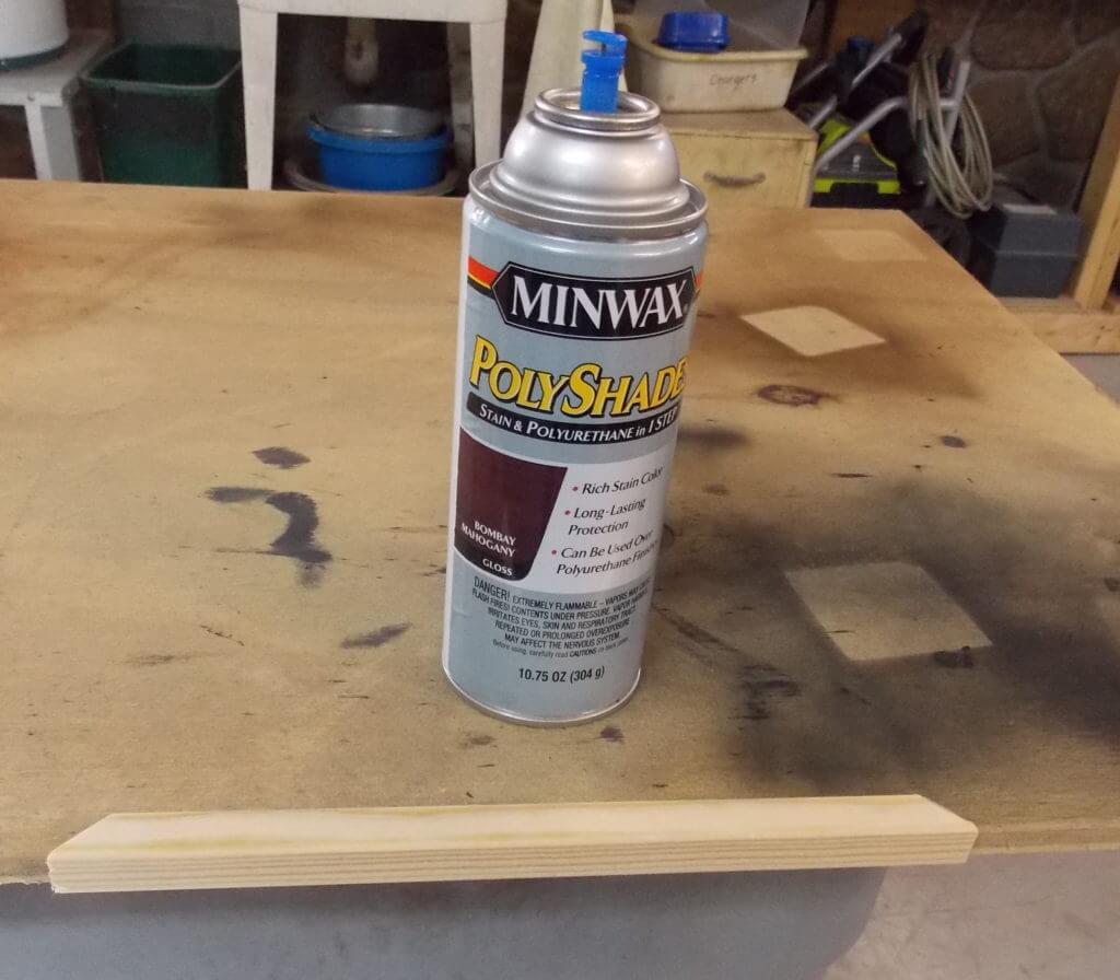 Applying stain and polyurethane in one step with Minwax Polyshades