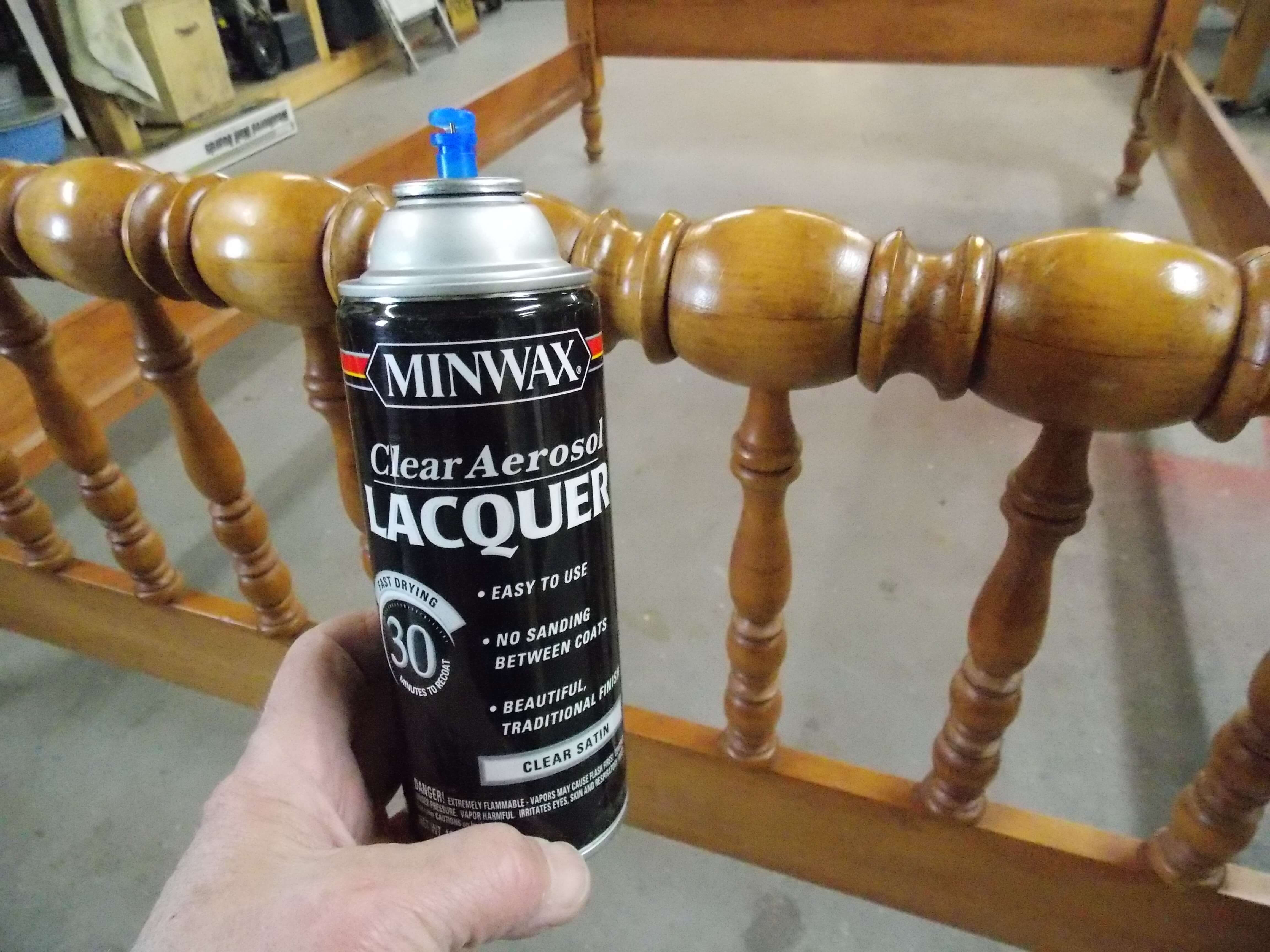 Using Minwax Clear Aerosol Lacquer for easy finish application