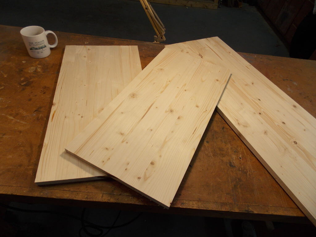 Preglued pine sheets to replace old particle board sheets