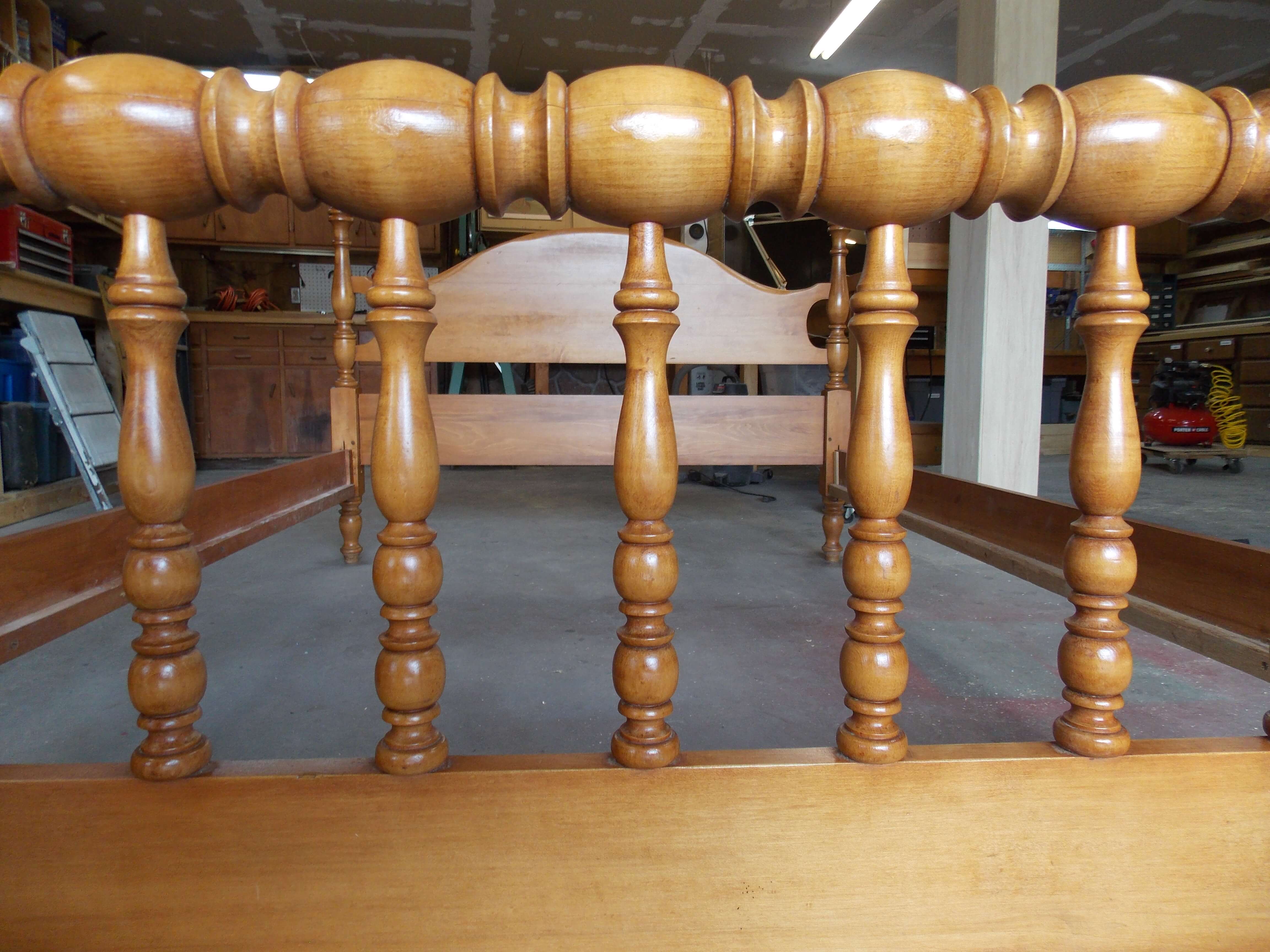Final refurbished wood bedframe