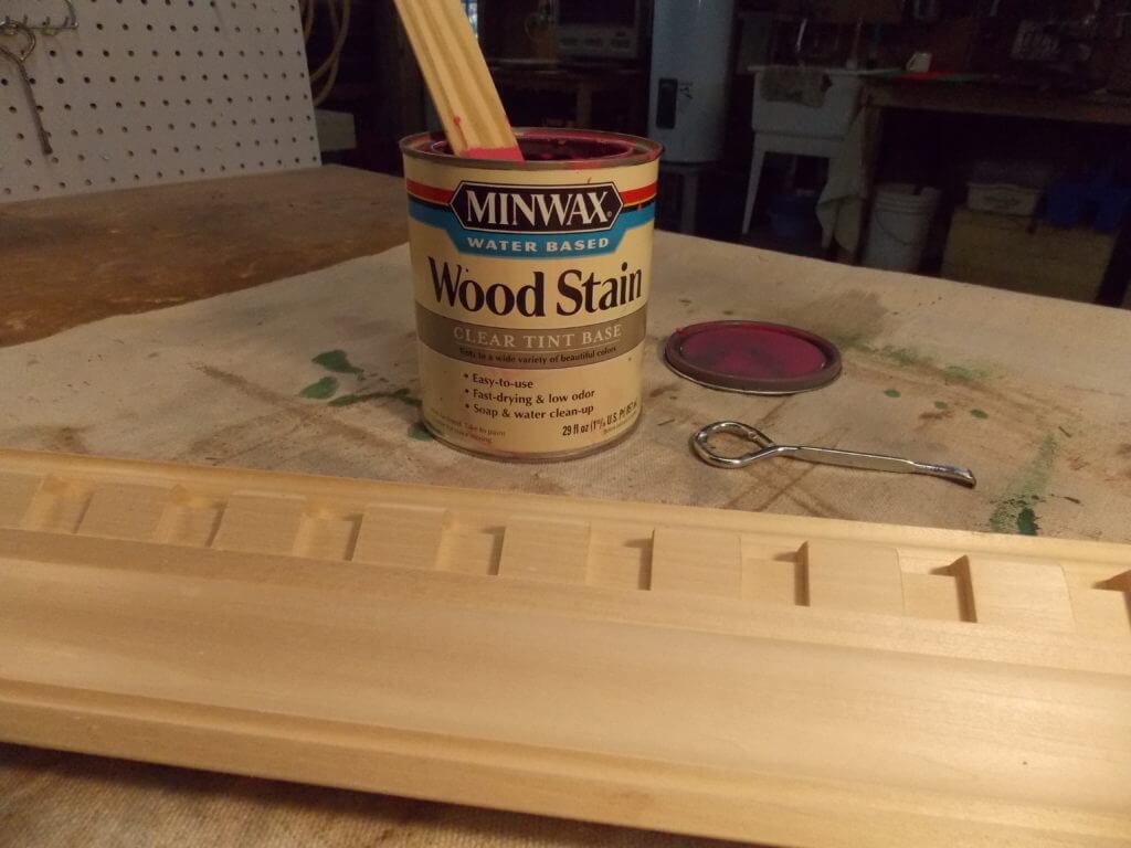Unfinished Wood Molding with Minwax Water Based Wood Stain