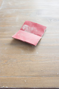 Sandpaper Used for DIY Tabletop