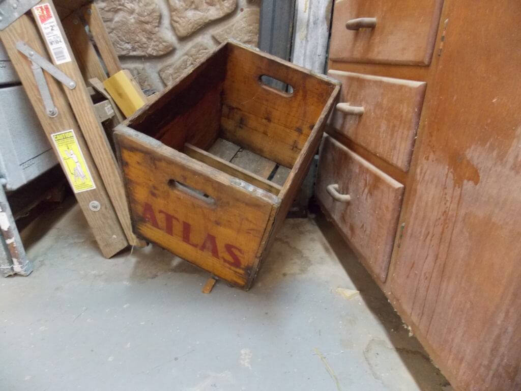 Old vintage crate ready to use in refurb project