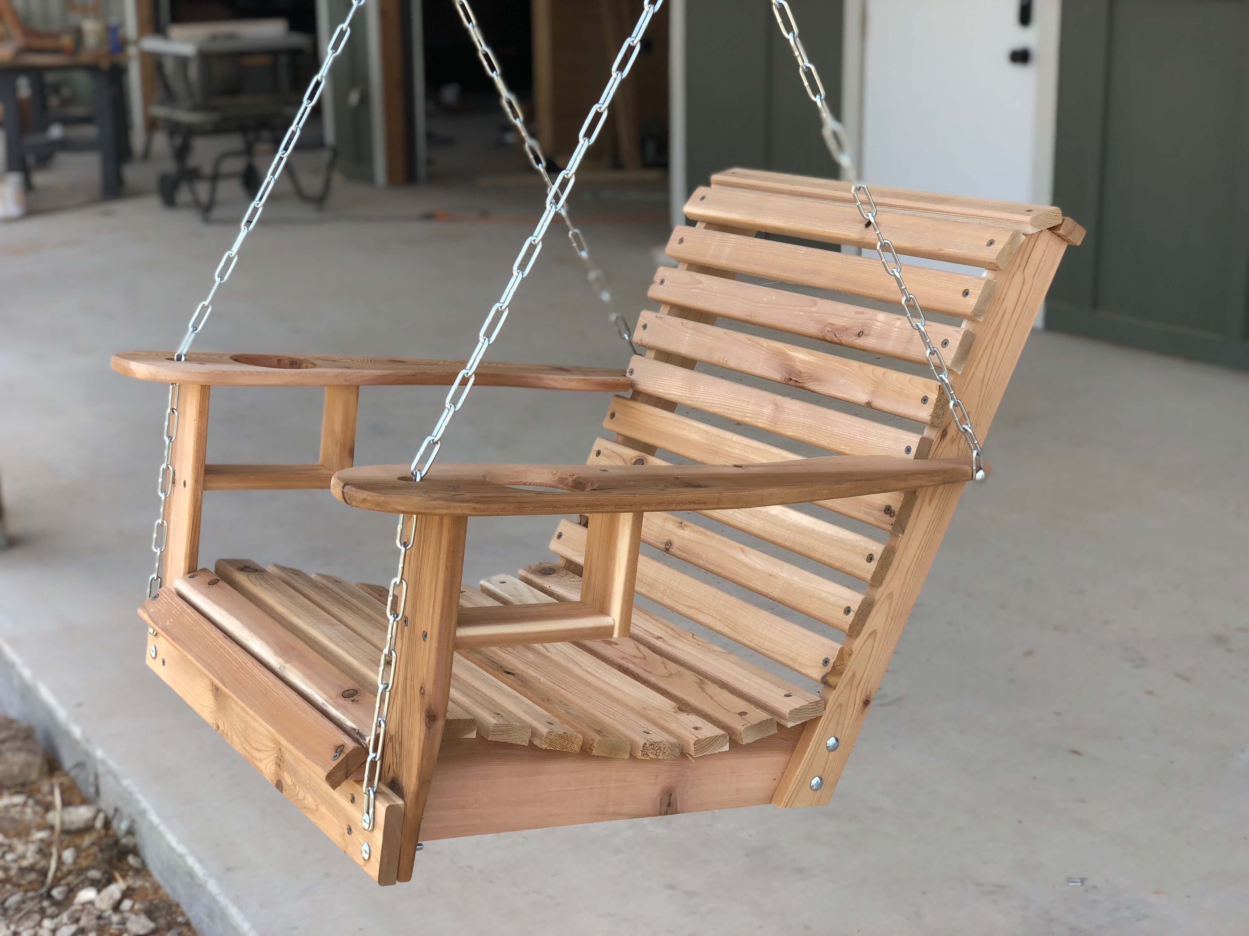 Helmsman finished porch swing by April Wilkerson